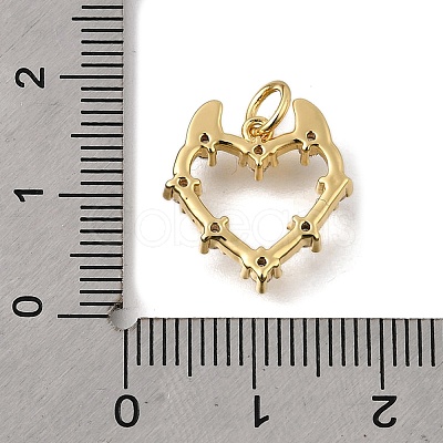 Brass Micro Pave Cubic Zirconia Pendants KK-U072-01A-G-1