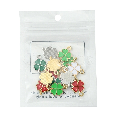 16Pcs 4 Colors Rack Plating Alloy Enamel Pendants ENAM-FS0001-76-1