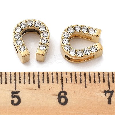 PVD Vacuum Plating 304 Stainless Steel Crystal Rhinestone Beads SATS-R130-02G-03-1
