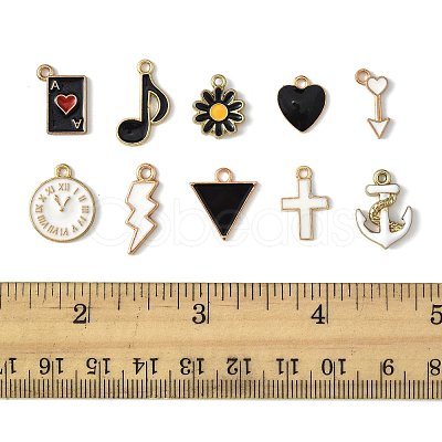 20Pcs 10 Styles Alloy Enamel Charms ENAM-FS0003-45-1