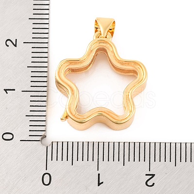 Rack Plating Brass Locket Pendants KK-F874-01G-04-1