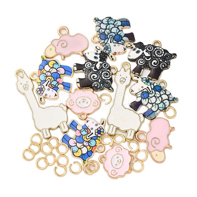Alloy Enamel Pendants ENAM-FP0002-48-1