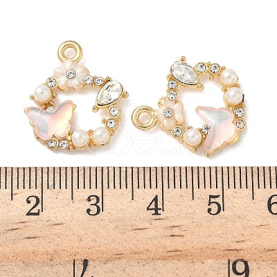 Alloy Rhinestone Pendants FIND-C074-21KCG-01-1