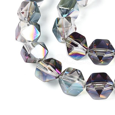 Electroplate Glass Beads Strands EGLA-T021-21H-1