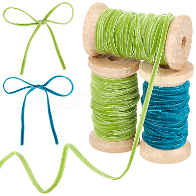 3 Rolls 2 Colors Velvet Ribbon OCOR-CP0001-20A-1