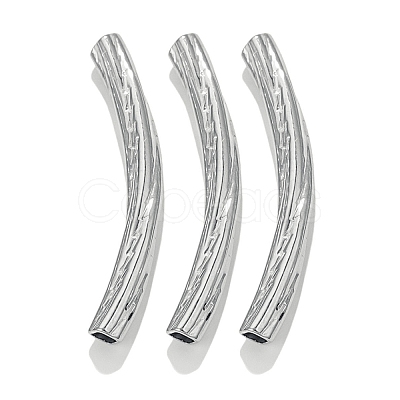304 Stainless Steel Curved Tube Beads STAS-M071-03D-P-1