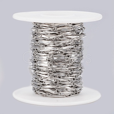 Tarnish Resistant 304 Stainless Steel link Chains CHS-K007-08P-1