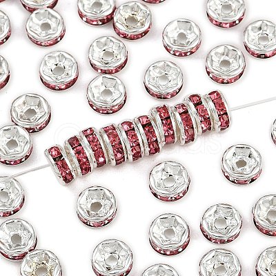 Brass Grade A Rhinestone Spacer Beads RB-A014-Z6mm-23S-1