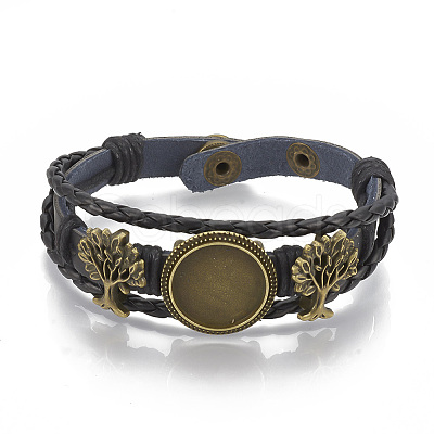 Imitation Leather Bracelet Making MAK-R024-03-1