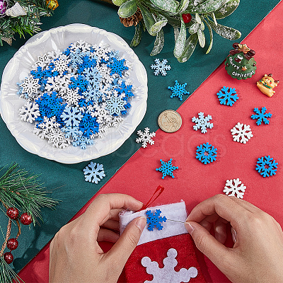 200Pcs Christmas Theme Wood Party Decoration WOOD-SP0001-20-1
