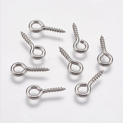 Tarnish Resistant 304 Stainless Steel Screw Eye Pin Peg Bails STAS-I097-077B-1