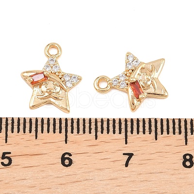 Brass Micro Pave Cubic Zirconia Pendants KK-L261-16G-01-1