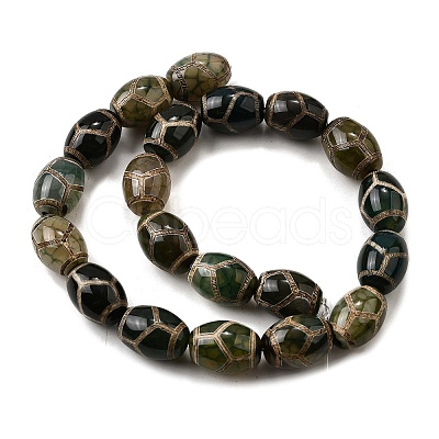 Tibetan Style dZi Beads Strands G-S389-A10-1