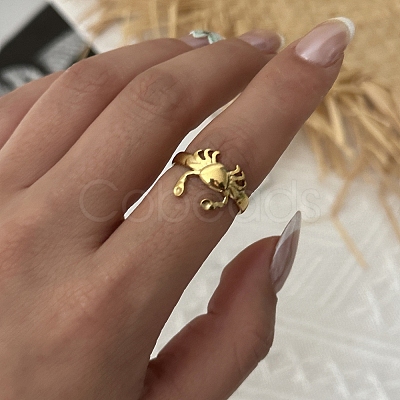 Brass Cuff Open Rings KK-CBA8D1E-03A-G-1