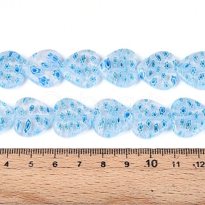Handmade Millefiori Glass Beads Strands LAMP-T021-29D-1