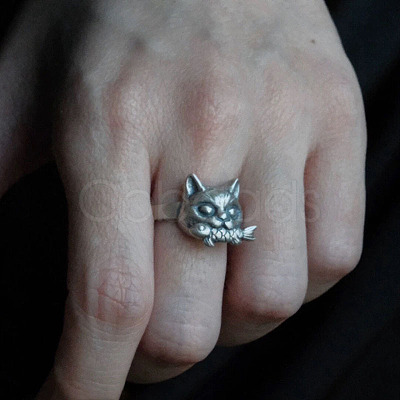Alloy Cuff Open Rings for Couple WG48813-01-1