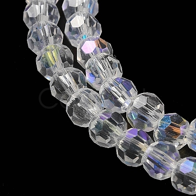Electroplate Transparent Glass Beads Strands EGLA-A035-T3mm-L19-1