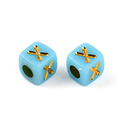 Plating Acrylic Beads OACR-N140-01F-X-1