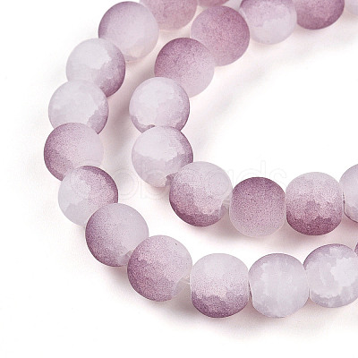 Crackle Glass Beads Strands GLAA-N009-8mm-05-1