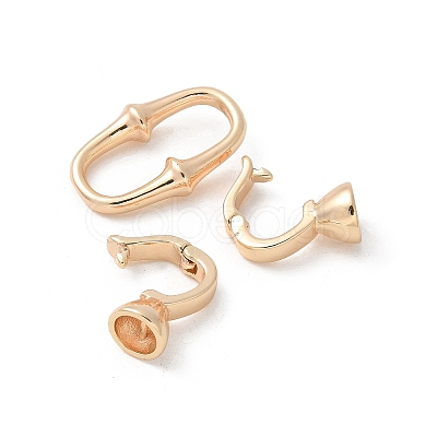 Brass Fold Over Clasps KK-U052-30G-1
