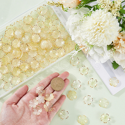 200Pcs Acrylic Bead Caps OACR-SC0001-83E-1