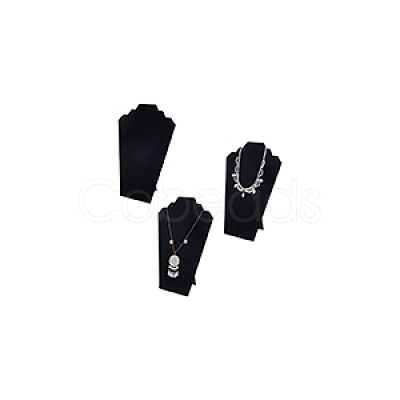Velvet with Paperboard Necklace Bust Display Stands NDIS-WH0017-05A-1