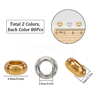 160Pcs 2 Colors Tibetan Style Alloy Beads TIBEB-SP0001-19-1