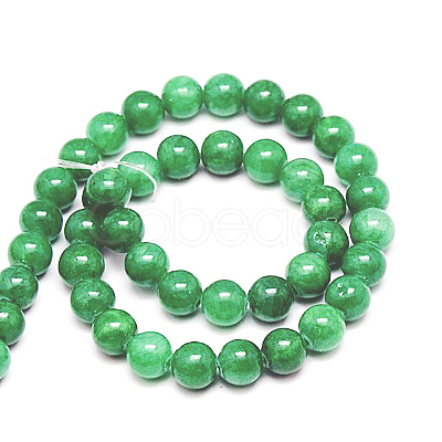 Natural Mashan Jade Round Beads Strands G-D263-4mm-XS13-1