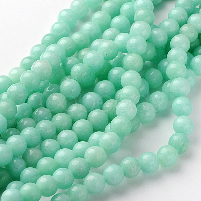 Natural & Dyed White Jade Beads Strands X-GSR055-1