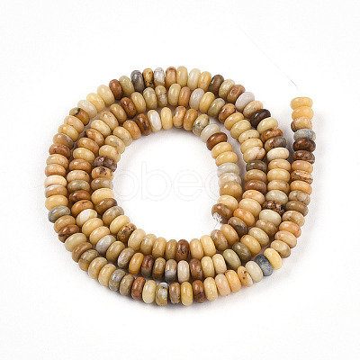 Natural Yellow Opal Beads Strands G-T140-75D-1