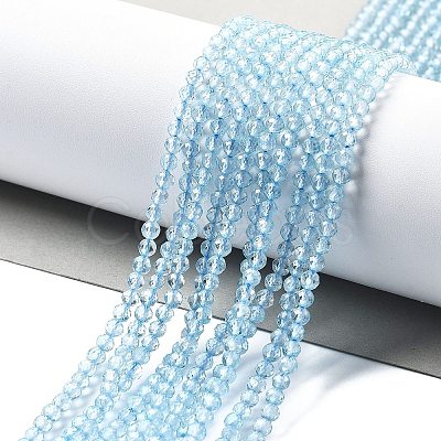 Natural Blue Topaz Beads Strands G-H079-A02-03-1