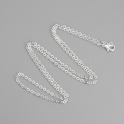 Brass Cable Chains Necklaces X-MAK-R019-S-1