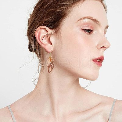 DIY Leaf Dangle Earring Making Kits DIY-OC0006-29-1