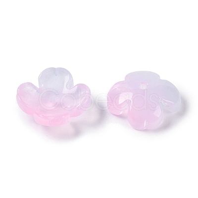Baking Paint Glass Bead Caps GLAA-S202-04B-1