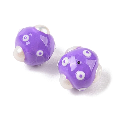 Natural Cultured Freshwater Pearl Enamel Beads PEAR-G014-03A-1