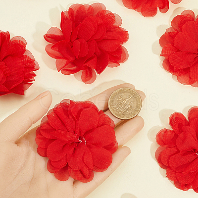 12Pcs 3D Chiffon Flower DIY-GF0012-47A-1