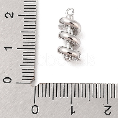 Brass Micro Pave Clear Cubic Zirconia Pendants KK-S388-21P-1