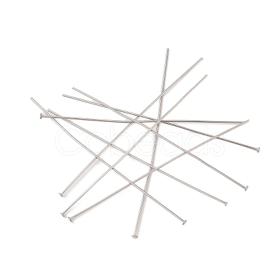 304 Stainless Steel Flat Head Pins X-STAS-Z089-03P-15-1