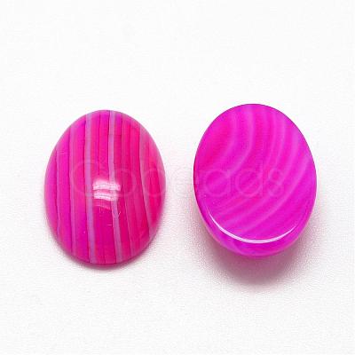 Natural Striped Agate/Banded Agate Cabochons G-R415-18x25-13-1