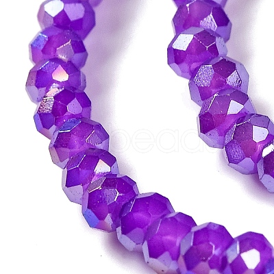 Baking Electroplate Glass Beads Strands DGLA-A039-J4mm-B05-1