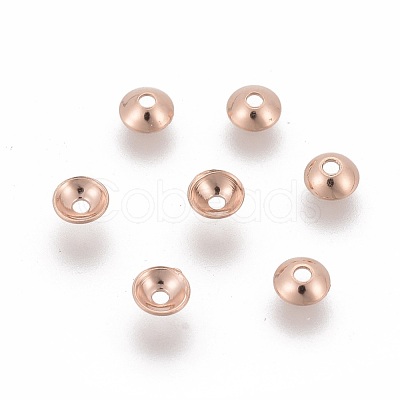 201 Stainless Steel Bead Caps STAS-F040-20F-RG-1