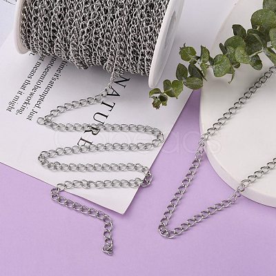 Tarnish Resistant 304 Stainless Steel Curb Chains CHS-Q001-22-1