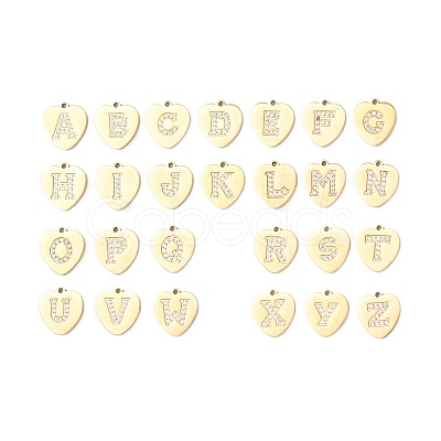 304 Stainless Steel Cubic Zirconia Pendants Set STAS-A125-04G-1