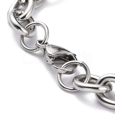 Tarnish Resistant 304 Stainless Steel Figaro Chain Bracelets BJEW-E271-05P-1