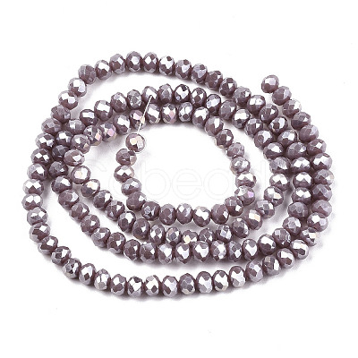 Electroplate Glass Beads Strands LS-EGLA-A034-P8mm-B19-1