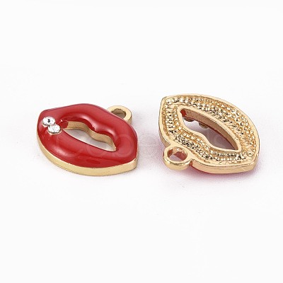 Golden Plated Alloy Enamel Pendants ENAM-T009-91A-RS-1