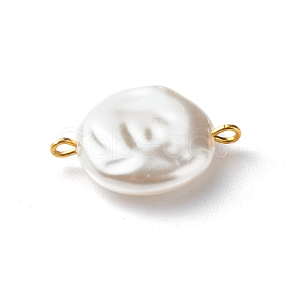 Eco-Friendly ABS Plastic Imitation Pearl Beads Link PALLOY-JF00825-1
