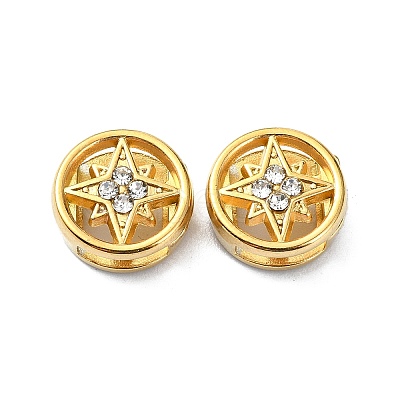 Ion Plating(IP) 304 Stainless Steel Slide Charms STAS-C089-06K-G-1