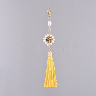 Polyester Tassel Big Pendant Decorations HJEW-JM00379-M-1