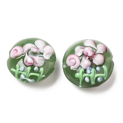 Handmade Bumpy Lampwork Beads Strands LAMP-K027-06I-1
